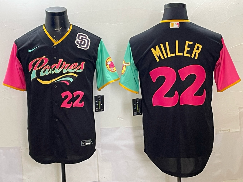 Men San Diego Padres #22 Miller black Nike 2026 MLB Jersey 0528004